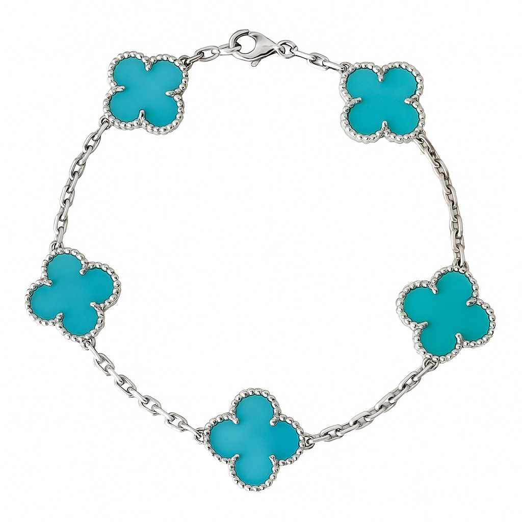 Pulsera estilo Van Cleef – Plata y Oro | Envío gratis en Chile 🇨🇱