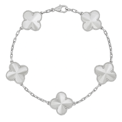 Pulsera estilo Van Cleef – Plata y Oro | Envío gratis en Chile 🇨🇱