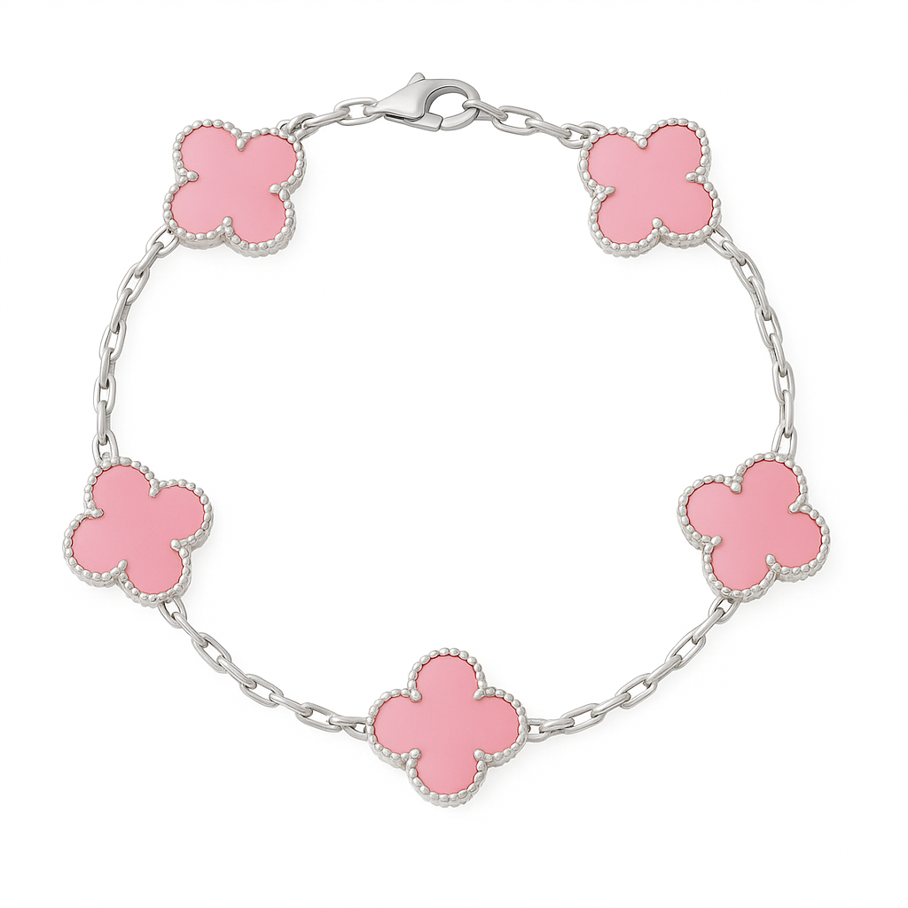 Pulsera estilo Van Cleef – Plata y Oro | Envío gratis en Chile 🇨🇱