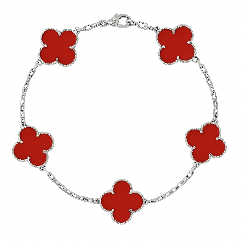 Pulsera estilo Van Cleef – Plata y Oro | Envío gratis en Chile 🇨🇱