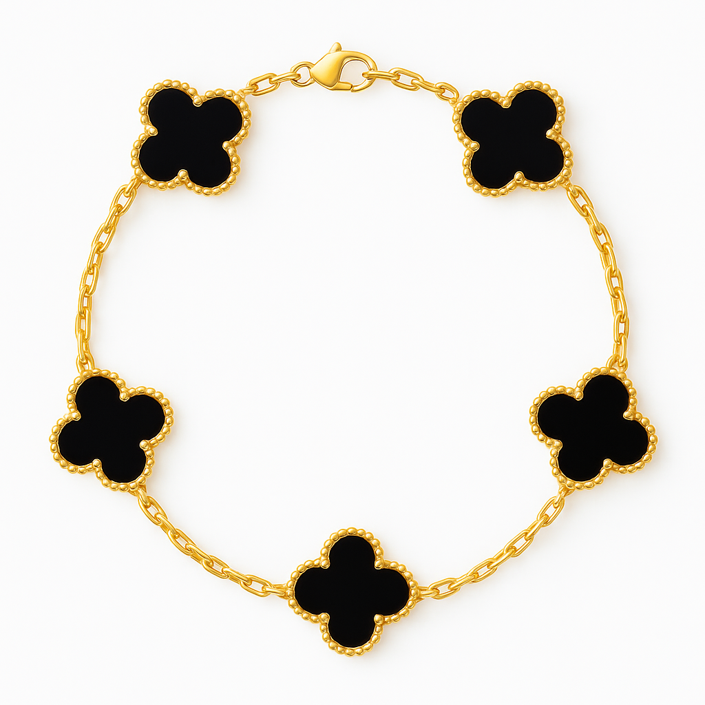 Pulsera estilo Van Cleef – Plata y Oro | Envío gratis en Chile 🇨🇱