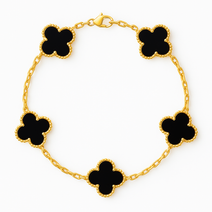 Pulsera estilo Van Cleef – Plata y Oro | Envío gratis en Chile 🇨🇱