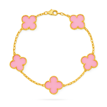 Pulsera estilo Van Cleef – Plata y Oro | Envío gratis en Chile 🇨🇱