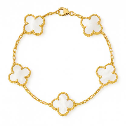 Pulsera estilo Van Cleef – Plata y Oro | Envío gratis en Chile 🇨🇱